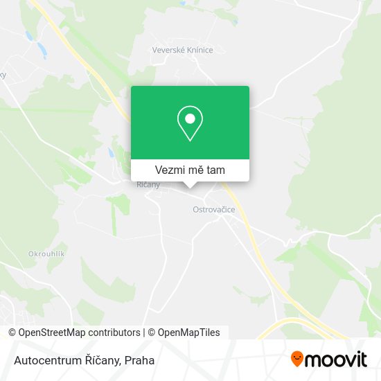 Autocentrum Říčany mapa