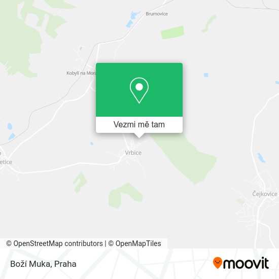 Boží Muka mapa