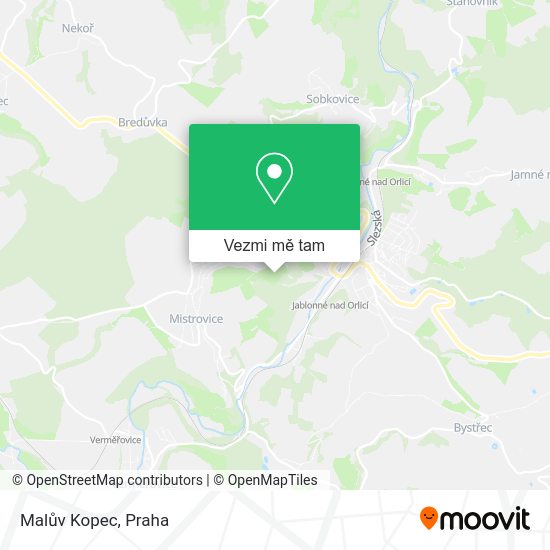 Malův Kopec mapa