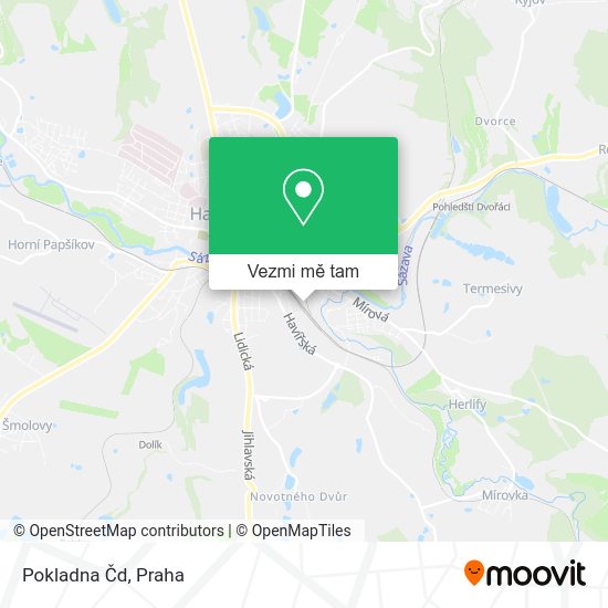 Pokladna Čd mapa
