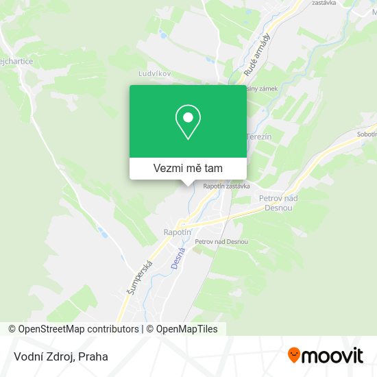Vodní Zdroj mapa