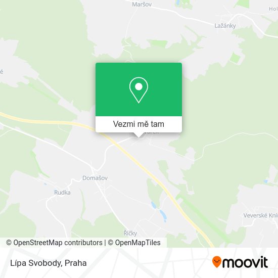 Lípa Svobody mapa