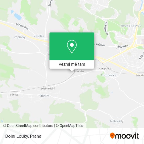 Dolní Louky mapa