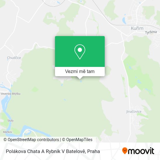 Polákova Chata A Rybník V Batelově mapa