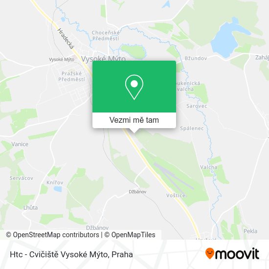 Htc - Cvičiště Vysoké Mýto mapa
