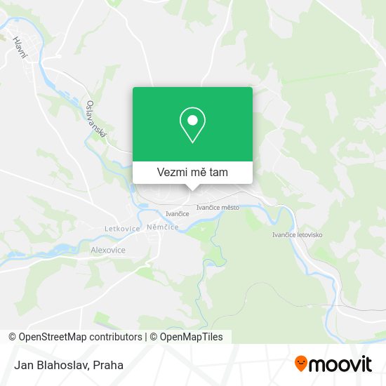 Jan Blahoslav mapa
