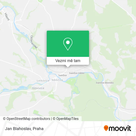 Jan Blahoslav mapa