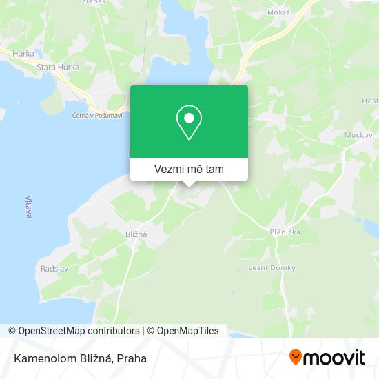 Kamenolom Bližná mapa