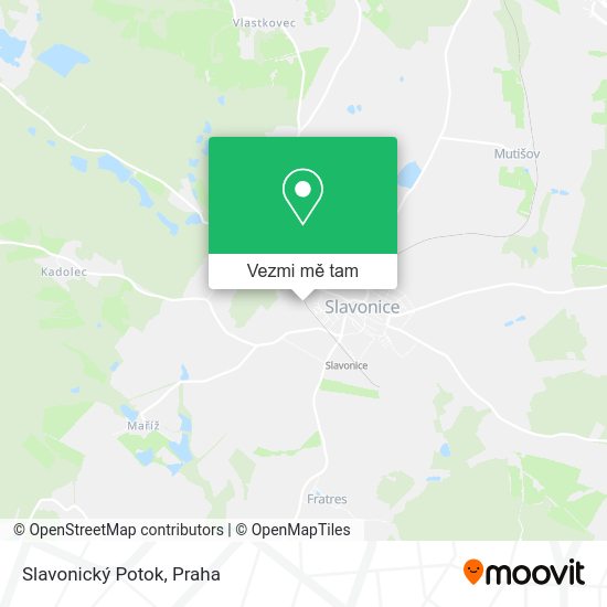 Slavonický Potok mapa