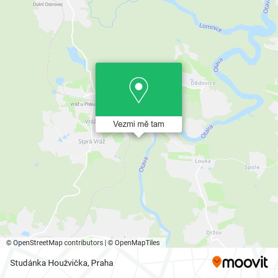 Studánka Houžvička mapa
