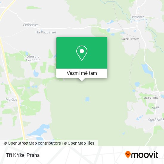 Tři Kříže mapa