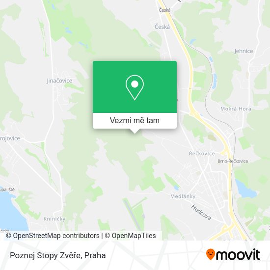 Poznej Stopy Zvěře mapa