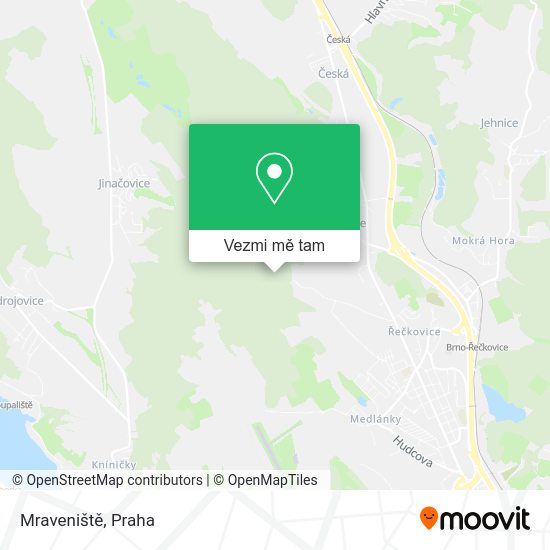 Mraveniště mapa