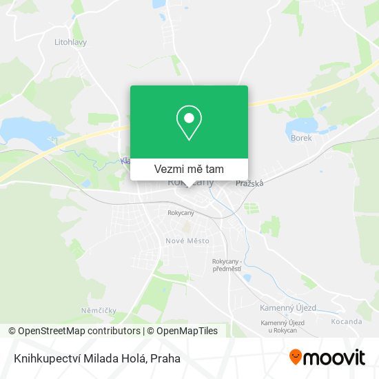 Knihkupectví Milada Holá mapa