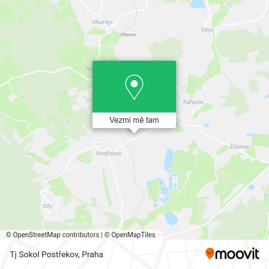 Tj Sokol Postřekov mapa