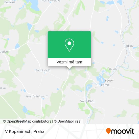 V Kopaninách mapa
