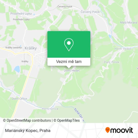 Mariánský Kopec mapa