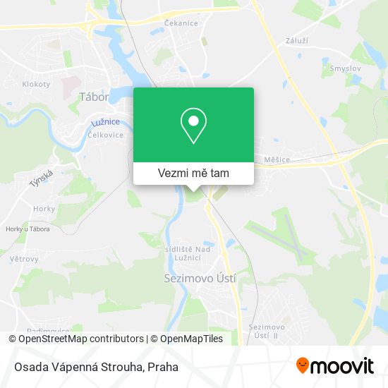 Osada Vápenná Strouha mapa