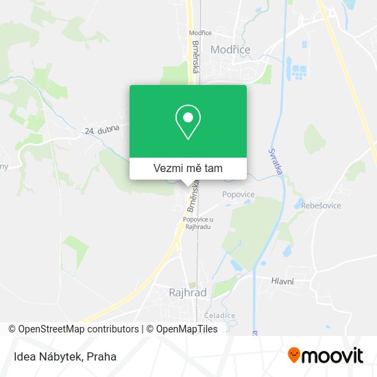 Idea Nábytek mapa