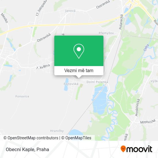Obecní Kaple mapa