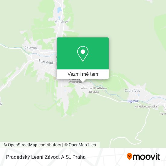 Pradědský Lesní Závod, A.S. mapa