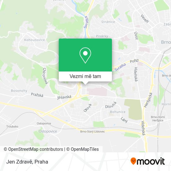 Jen Zdravě mapa