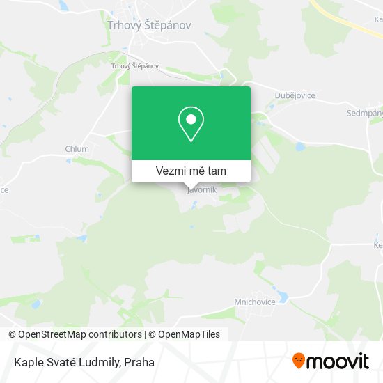Kaple Svaté Ludmily mapa