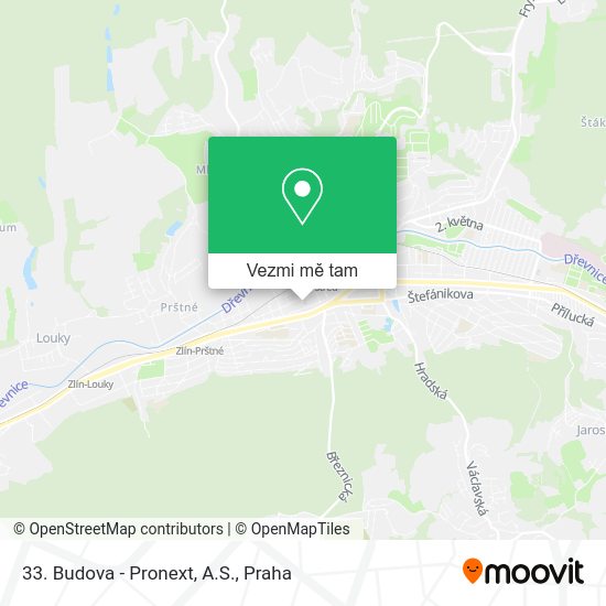 33. Budova - Pronext, A.S. mapa