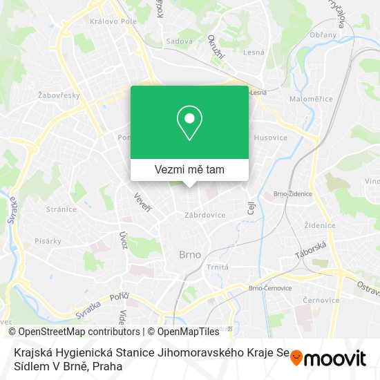 Krajská Hygienická Stanice Jihomoravského Kraje Se Sídlem V Brně mapa