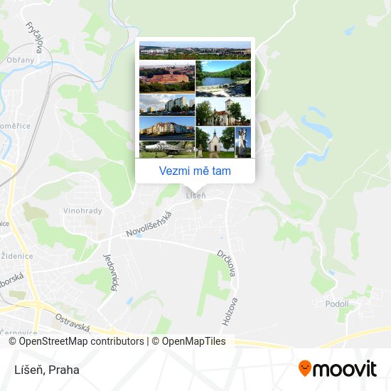 Líšeň mapa