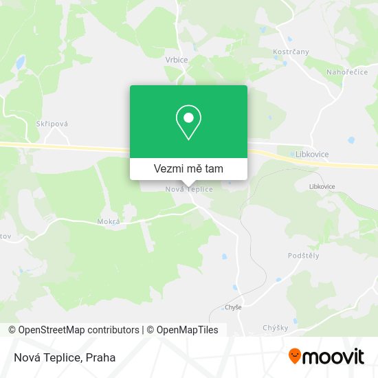 Nová Teplice mapa