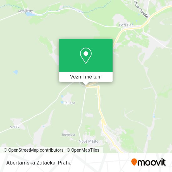 Abertamská Zatáčka mapa