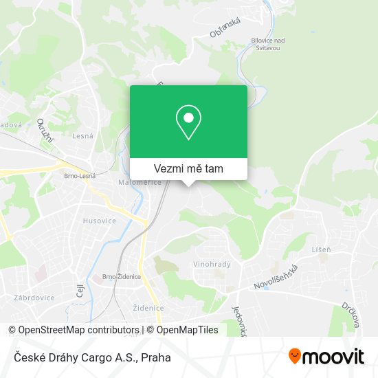 České Dráhy Cargo A.S. mapa