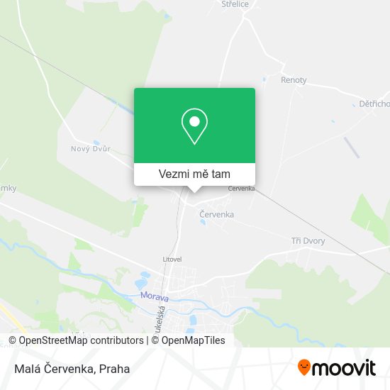 Malá Červenka mapa