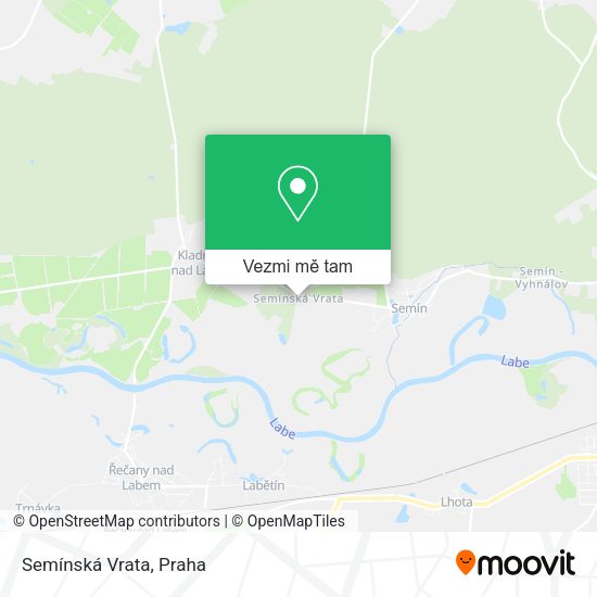 Semínská Vrata mapa