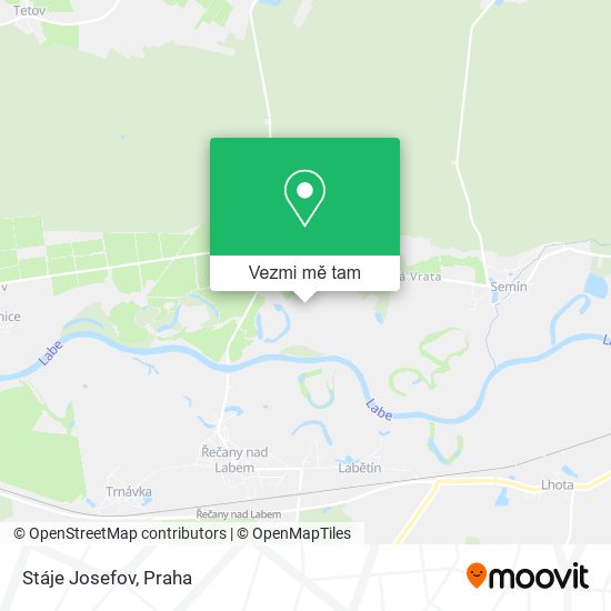 Stáje Josefov mapa