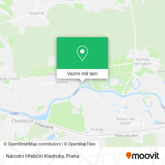Národní Hřebčín Kladruby mapa