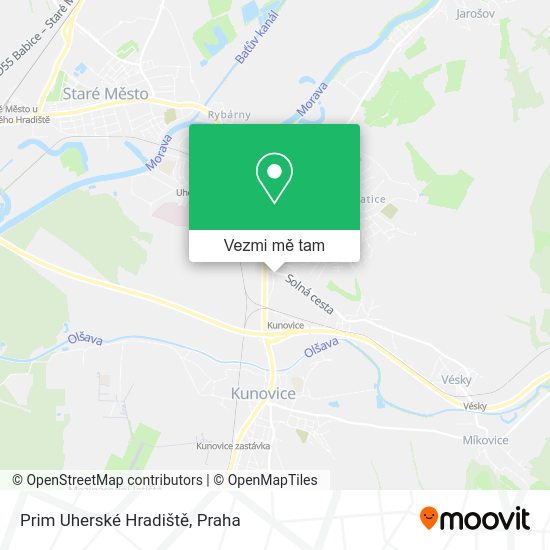Prim Uherské Hradiště mapa