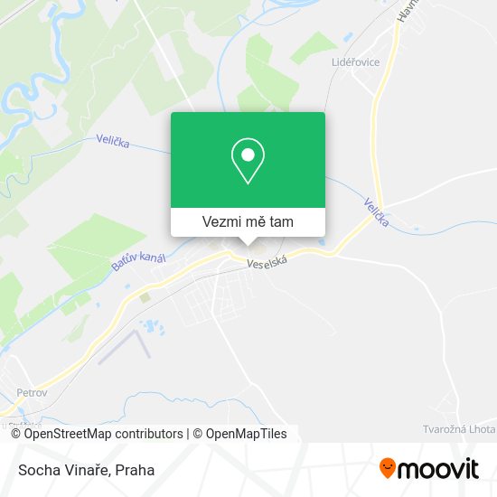 Socha Vinaře mapa