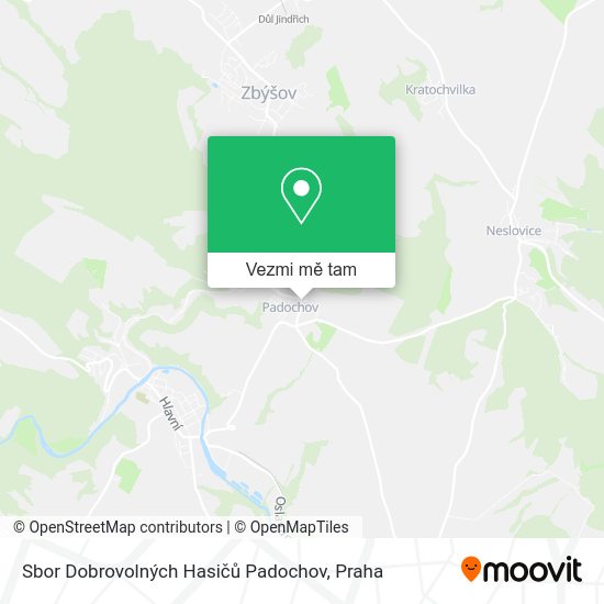 Sbor Dobrovolných Hasičů Padochov mapa