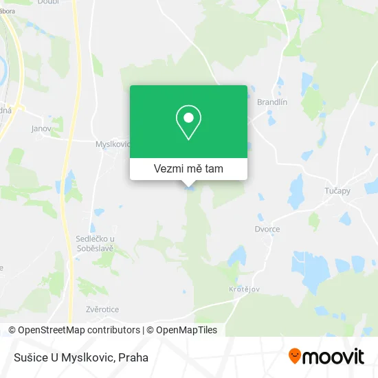 Sušice U Myslkovic mapa