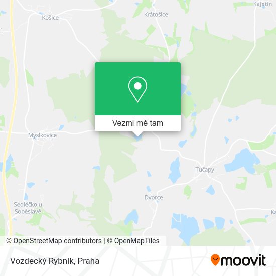 Vozdecký Rybník mapa