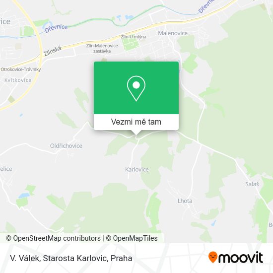 V. Válek, Starosta Karlovic mapa