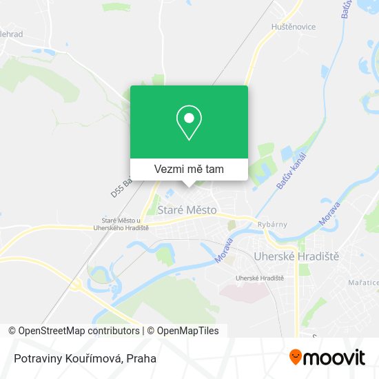 Potraviny Kouřímová mapa