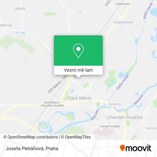 Josefa Petráňová mapa