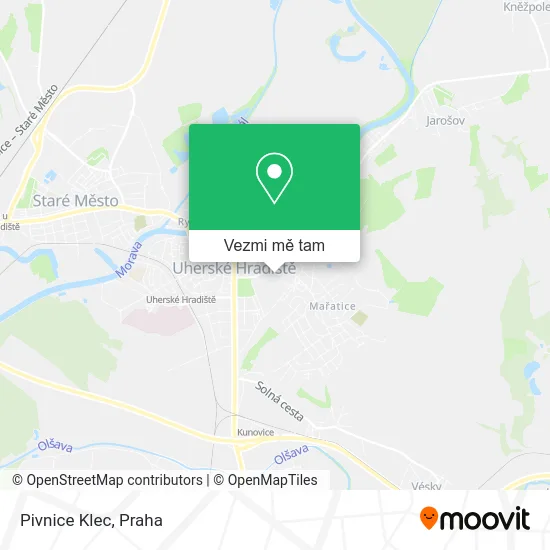Pivnice Klec mapa
