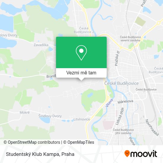 Studentský Klub Kampa mapa