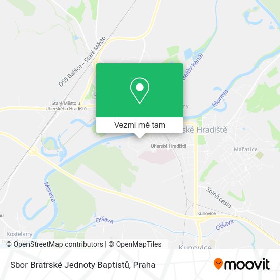 Sbor Bratrské Jednoty Baptistů mapa