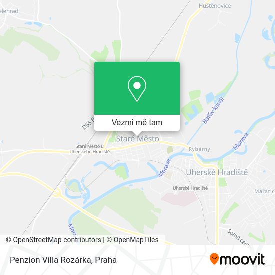 Penzion Villa Rozárka mapa