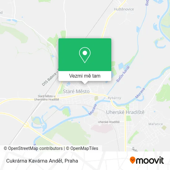 Cukrárna Kavárna Anděl mapa